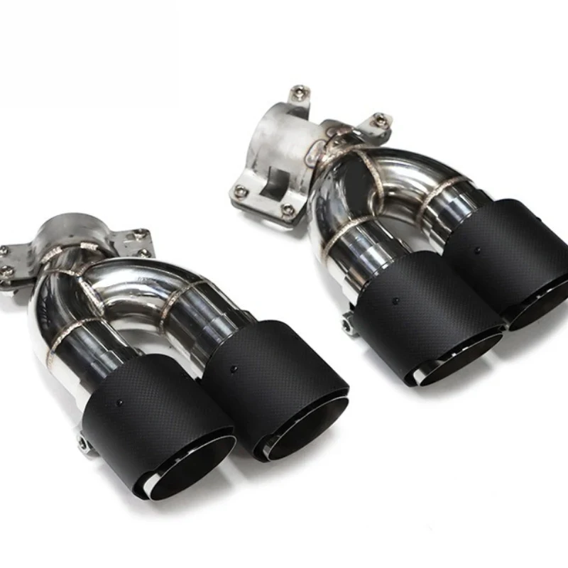 Applicle to modified exhaust pipe four black standard carbon fiber tail throat