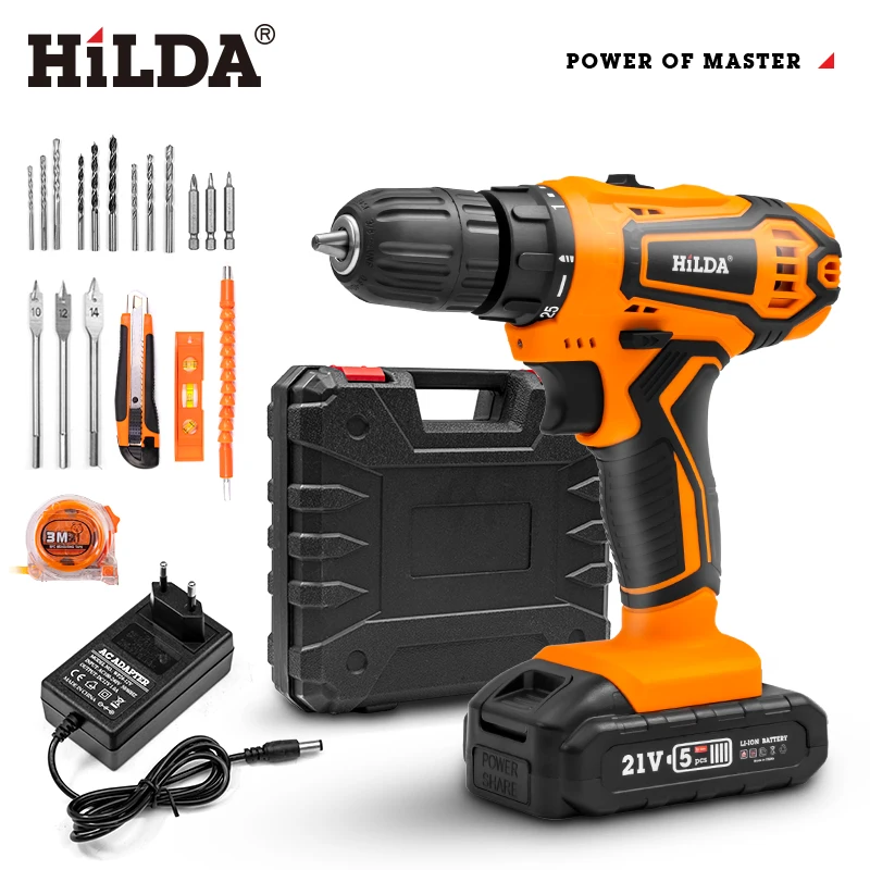 Electric Drill 12V 16V 20V Cordless Drill Electric Screwdriver Mini Wireless Power Driver DC Lithium-Ion Battery