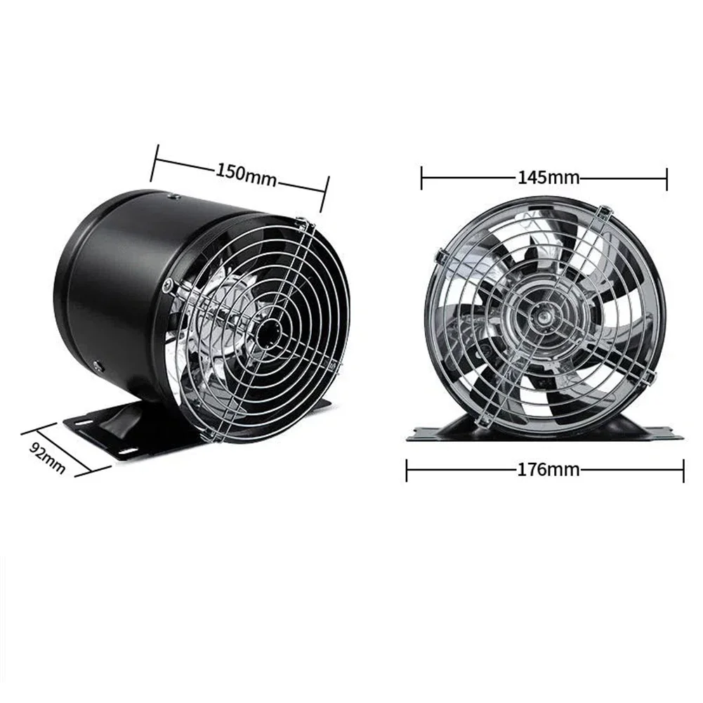 1PCS Exhaust Fan Household Kitchen Wall Fan 6inch Duct Fan Low Noise Bathroom Exhaust Fan Copper Motor Power Accessories