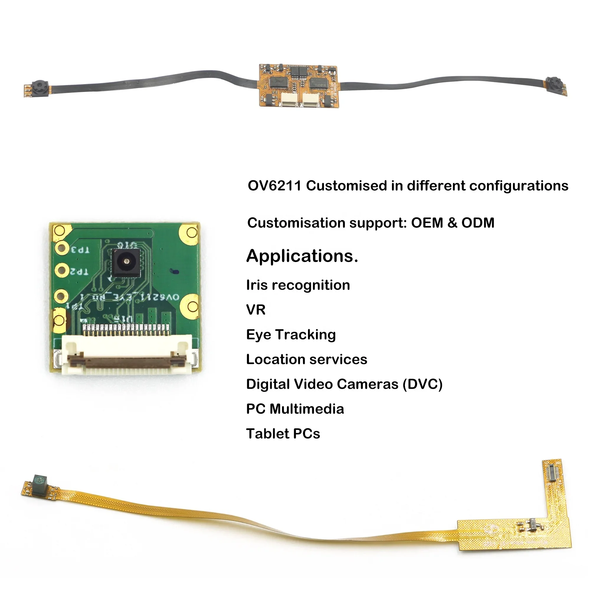 HZ OEM Low-Power OV6211 OmniVision HD CMOS Sensor 90 Grad Weitwinkelobjektiv Mini Mipi Schnittstellenmodul 400*400