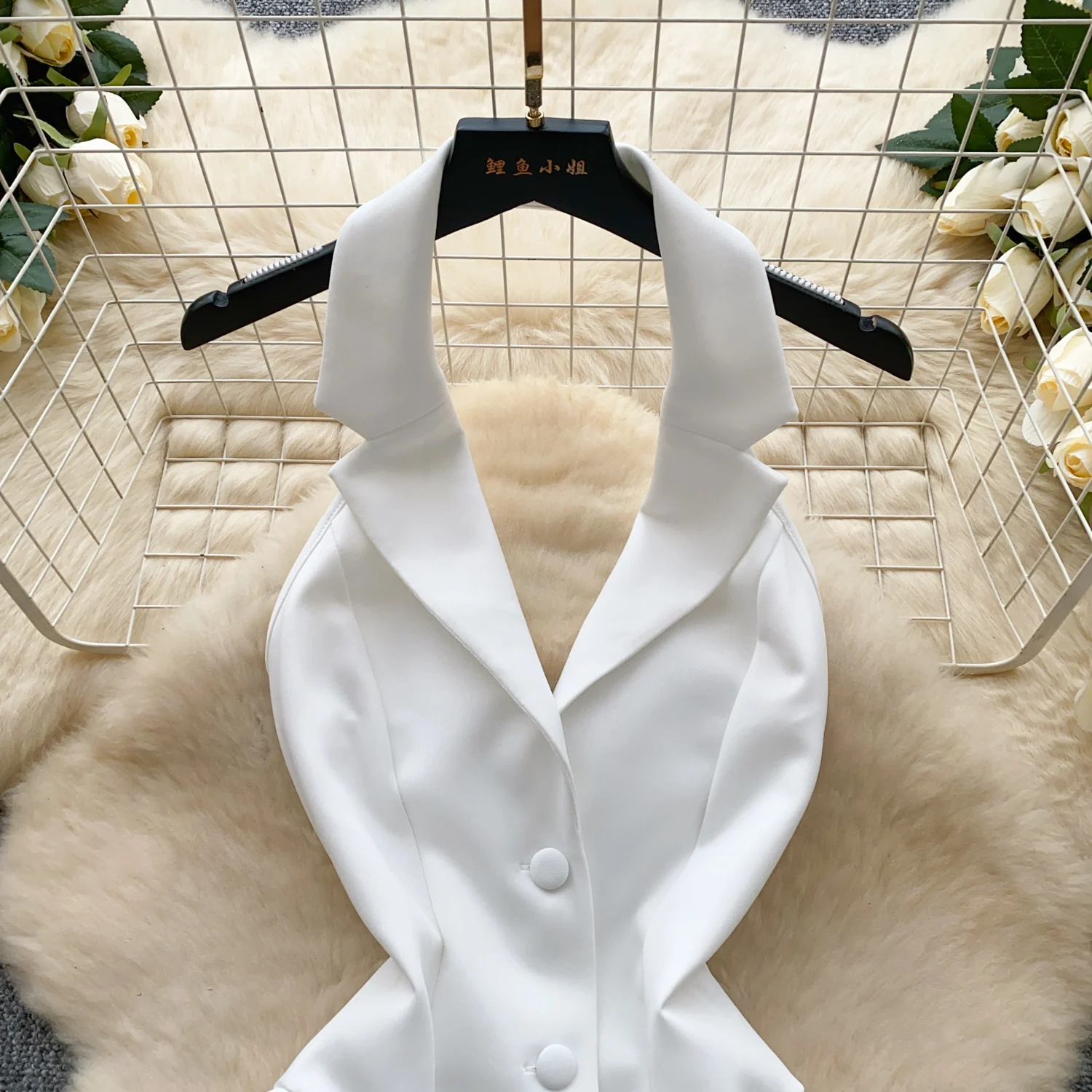 Chic Sexy Notched Single Breasted sleeveless Fairy A-line ball gown Vestido Summer Vacation Women Boho Sundress