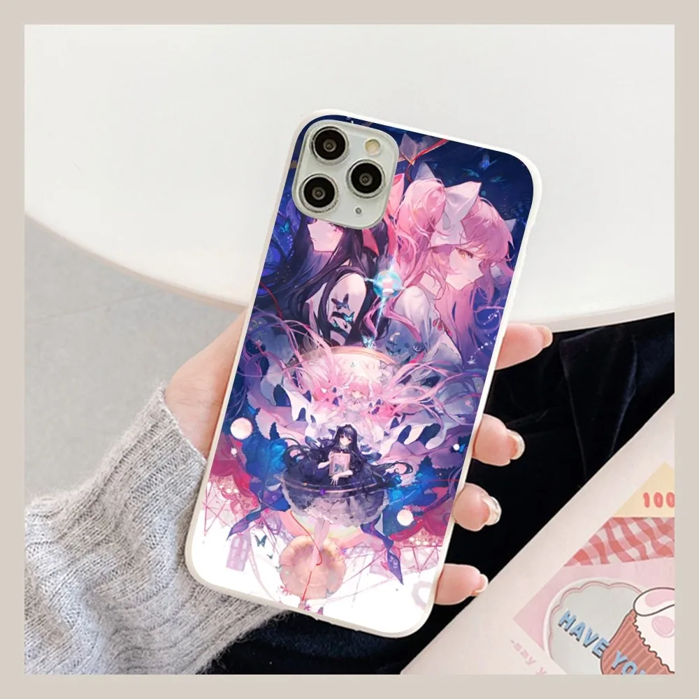 Anime Character Puella Magi Madoka Magica Phone Case For IPhone 14 11 12 13 Mini Pro Xs Max 8 7 6 6S Plus X XR Solid Candy