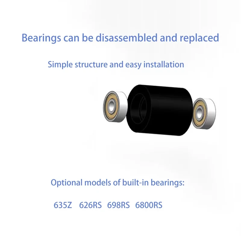 

Double Bearing Polyurethane 85A Roller / Wear-Resistant Silent Pressure Wheel - Rubber Coated Pulley for Industrial Equipment