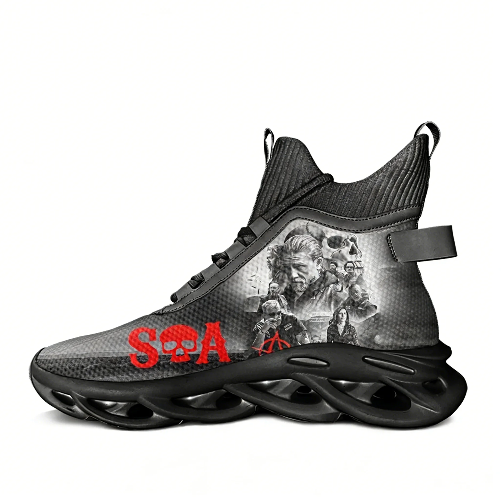 

Sons Of Anarchy SOA High Top Flats Sneakers Mens Womens Sports Hiking Travel Shoes Running Shoes Travel Custom Shoes