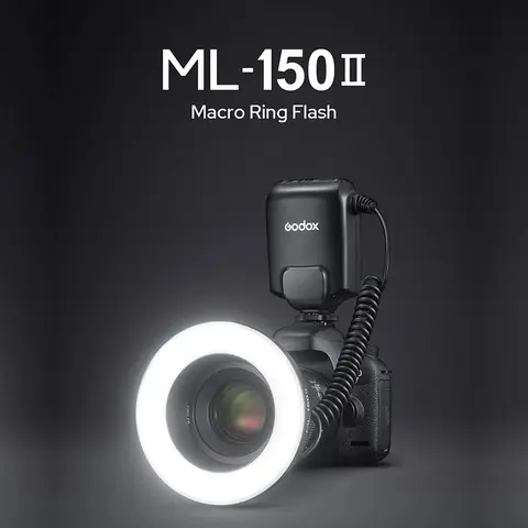 Godox ML-150II Macro Ring Speedlite Flash Light GN12 5800K ±200 Universal Light for Canon Nikon Pentax Sony Olympus DSLR Cameras
