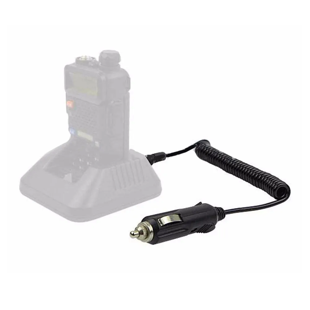 1pcs 12V Spring Loaded Car For Charger Cable 2.5x5.5mm DC Power Adapter Extension Cord For Walkie Talkie Radio
