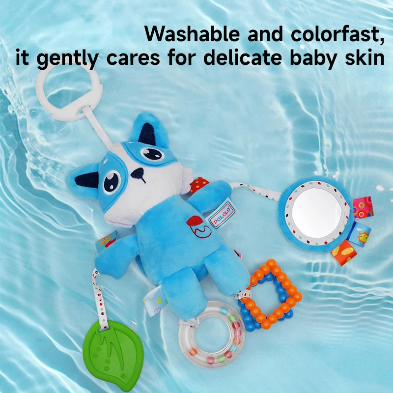 Baby Rattles Mobiles Cartoon Animal Toy Stroller Infant Trolley Sensory Toy Stroller Pendant Transfer Child Attention Toys Gifts