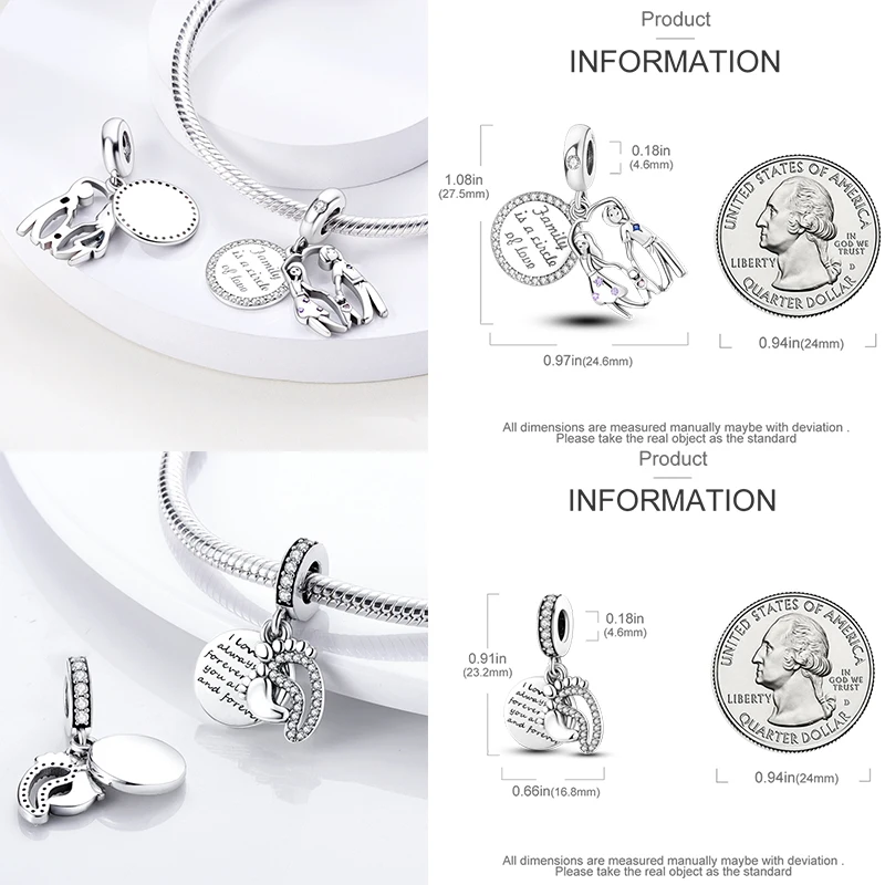 925 Sterling Silber Charm-Perlen Tagebuch Film Haus Sonne Mond Flugzeug Reise Kaffee DIY Armband Halskette Schmuck Geschenk für Frauen – Detail 25