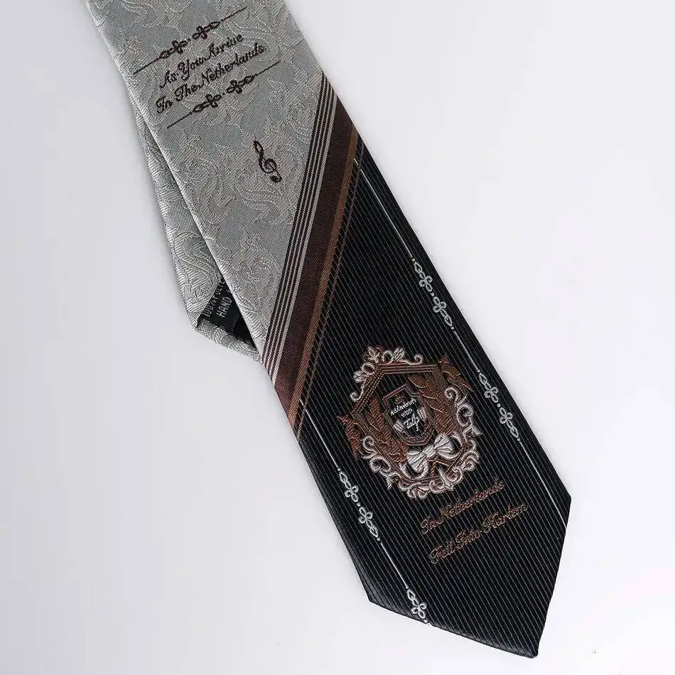 [Lin Yuejun] Hamburger Stropdas JK Dames Uniform Overhemd Klein Veelzijdig Jacquard DK Stropdas Heren Trendy Formeel