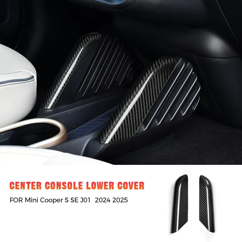 

For MINI Cooper S SE J01 Real Dry Carbon Fiber 2024-25 Center Console Lower Cover Interior Modification Accessories Trim Cover