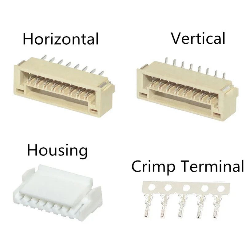 20 SZTUK GH1.25 GH 1.25 1.25mm z blokadą Złącze Gniazdo Pin Header Pionowy Poziomy JST Obudowa terminal 2 3 4 5 6 10 12 pin