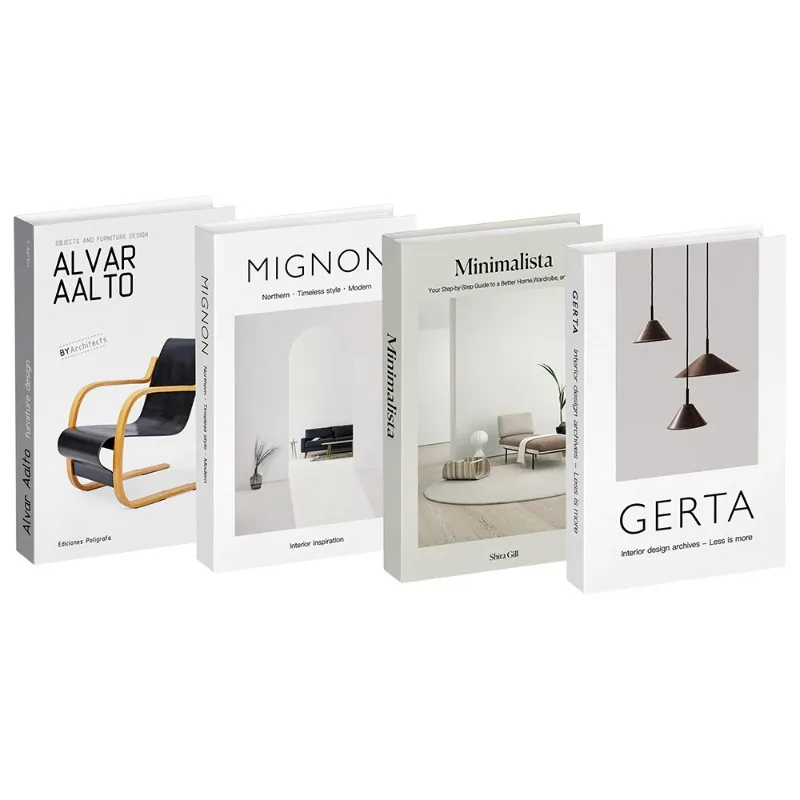 Faux Fake Books for Decoration, Decorative Books for Home Decor, Bookshelf Coffee Table Designer Decor Set Aesthetic, 4Pcs