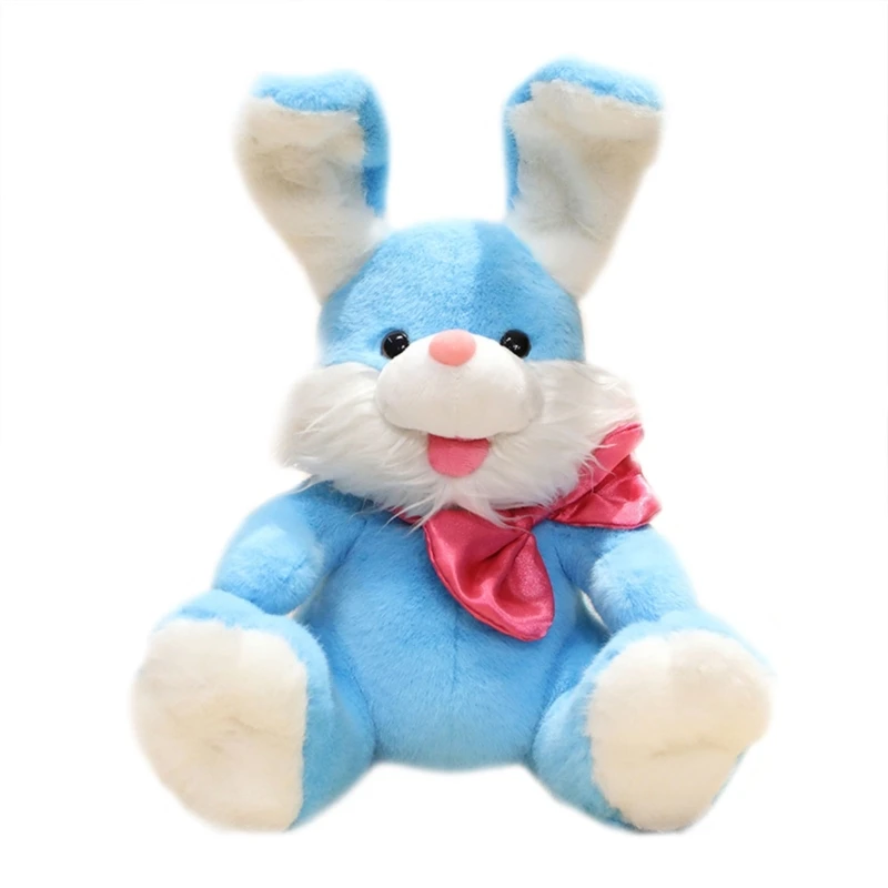 35cm Cartoon Electric Plush Rabbit Doll Kids Toy Fun Ear Moving Stuffed Toy Repeat What You Said Childhood Educational Toys Gift