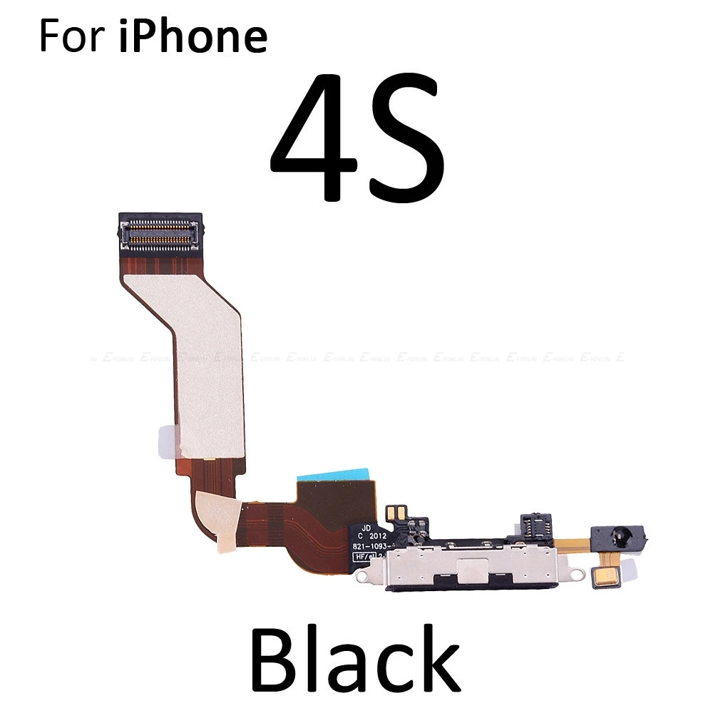 Bottom Charger Port Dock For iPhone 5 5S 5C 4 4S USB Plug Charging Connector With Microphone Headphone Audio Jack Flex Cable