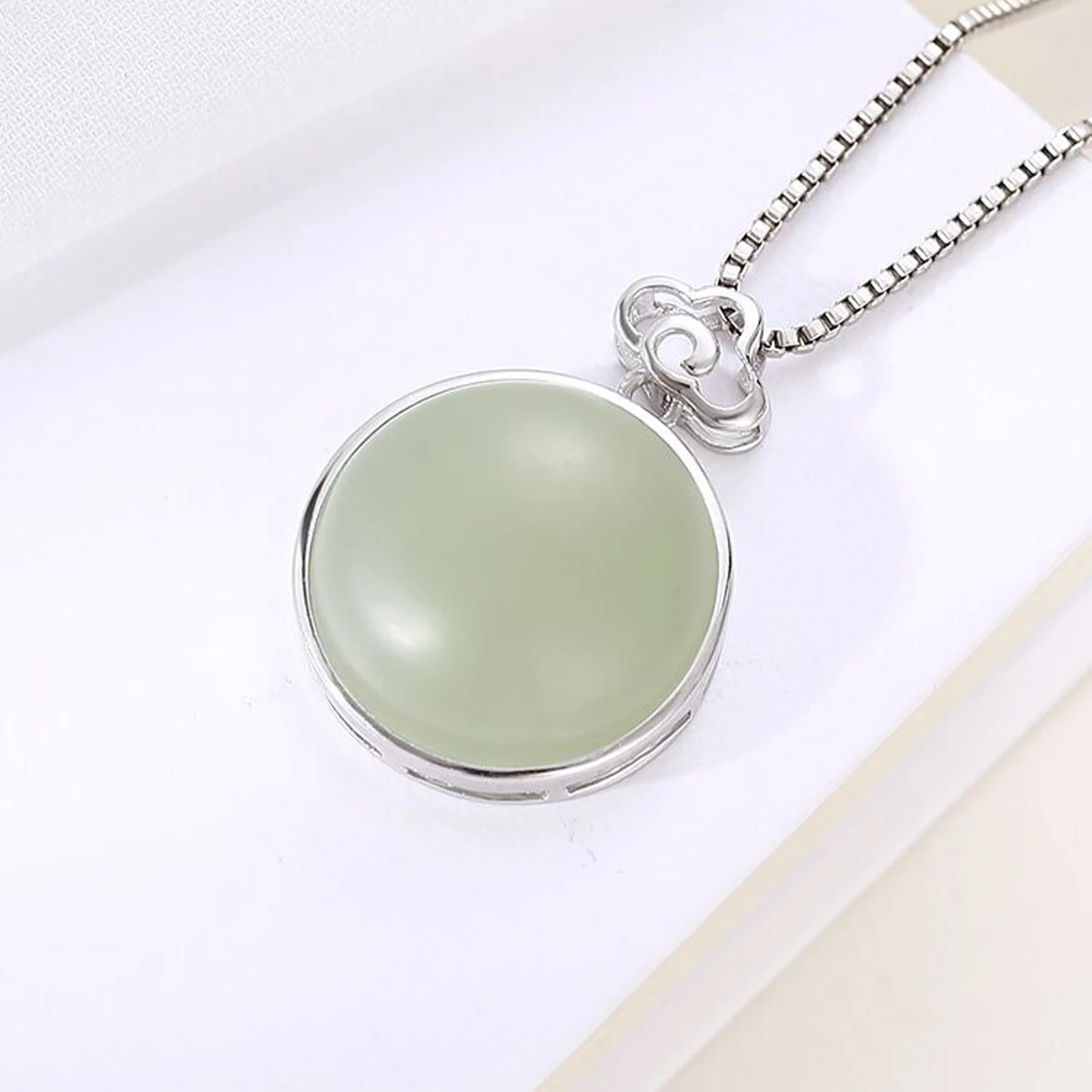 925 فضة قلادة صينية قاعدة فارغة لإعداد 10-15 مللي متر كابوشون مستديرة عقد دي اي واي حلية صنع المجوهرات #5