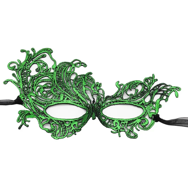 Masque pour les yeux Sexy pour fête de mascarade d'halloween, ajouré pour femme, estampage doré, dentelle épaisse, demi-masque de fête
