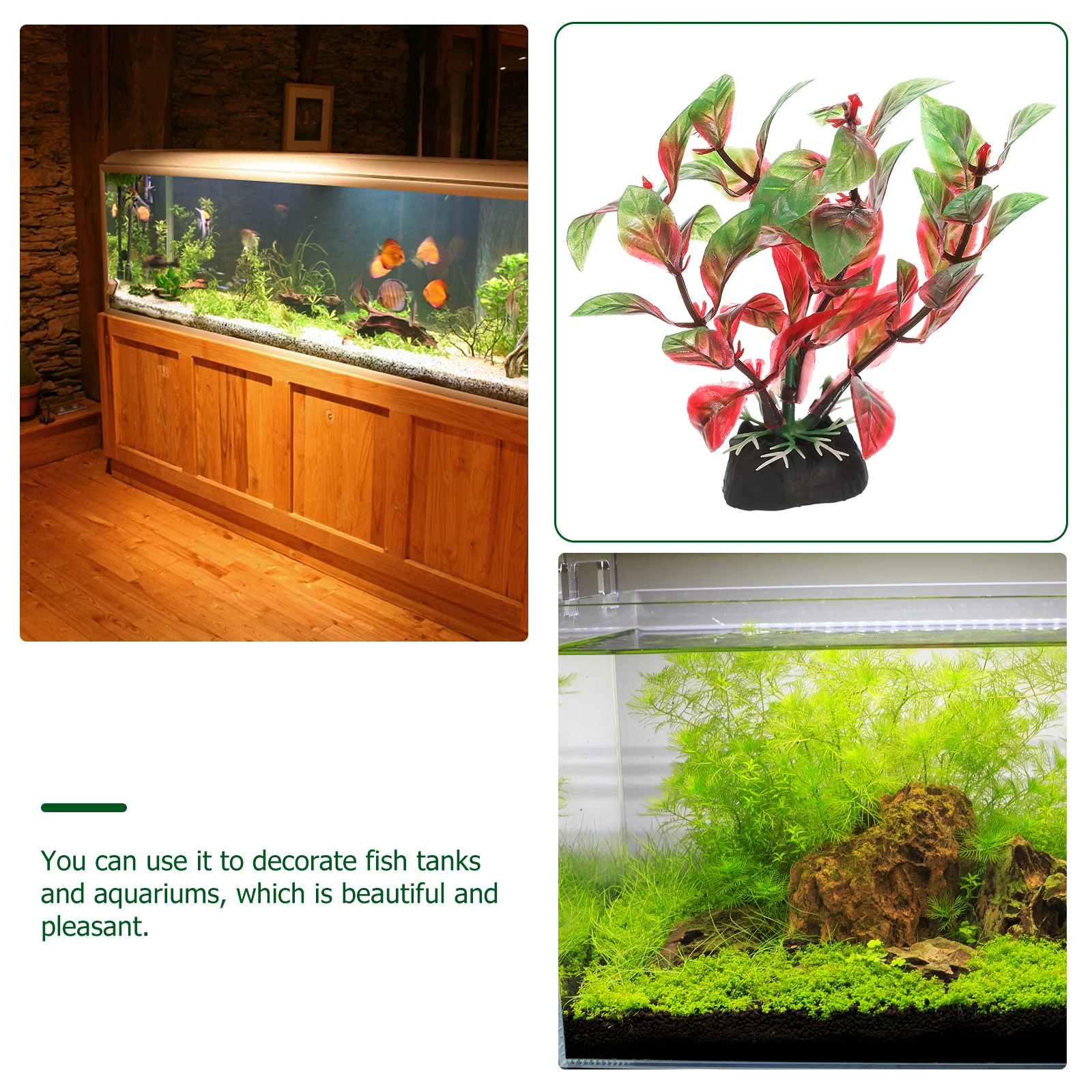

10Pcs Safe Durable Aquarium Plants Betta Fish Tank Decorations Lifelike Artificial Water Grass Fish Tank Plants
