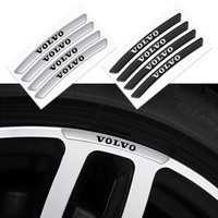 4pcs Aluminum Car Badges Wheel Rims Racing Hub Stickers Auto Decoration for Volvo V40 V50 S40 S80 XC60 S90 XC90 S60 XC40 C40