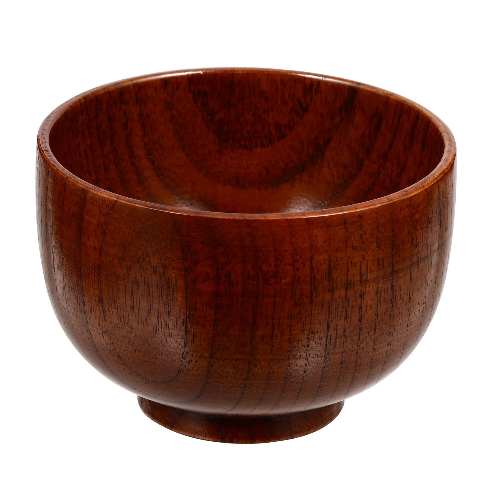 Luxury Wooden Shaving Soap Bowl Thick Premium Solid Wood Construction Smooth Rounded Handle Elegant Shaving Cup for Men