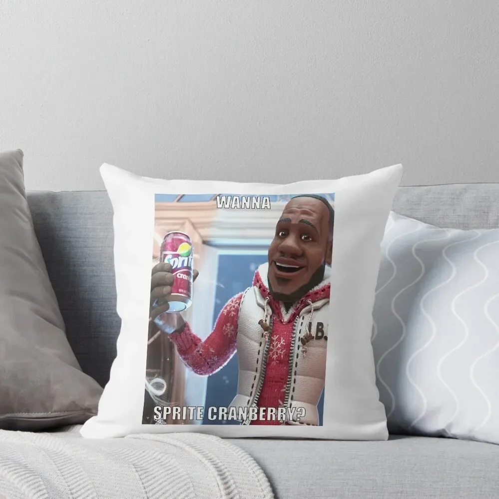 Sprite Cranberry - Wanna Sprite Cranberry Throw Pillow christmas decorations for home 2025 Pillow Decor pillow