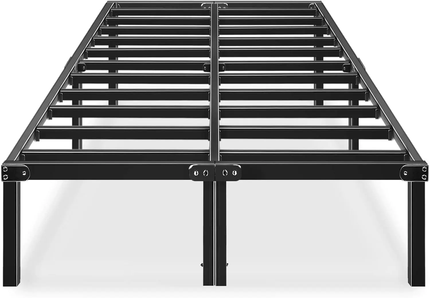 

Metal Platform Bed Frame Queen Size Heavy Duty 14 Inch Beds No Box Spring Steel Slat Frames with Storage Black, AQ