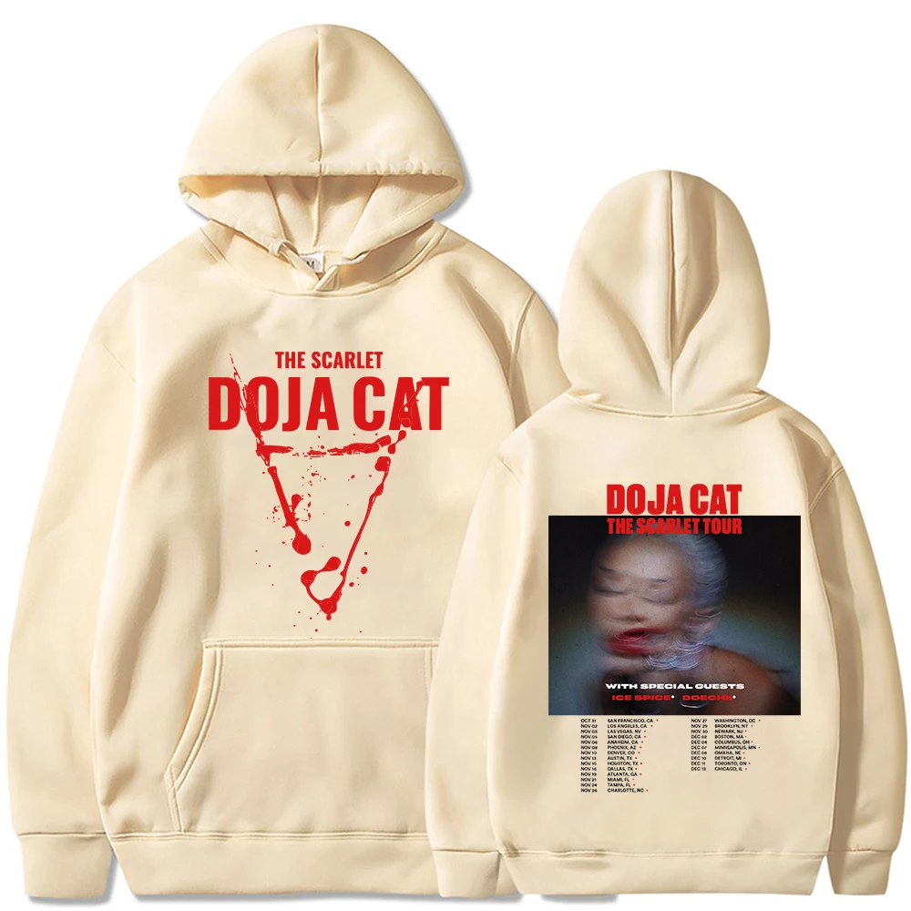 2023 Hot Scarlet Doja Cat Hoodie Hip Hop Music Harajuku Men Women Pullover Tops Sweatshirt Unisex