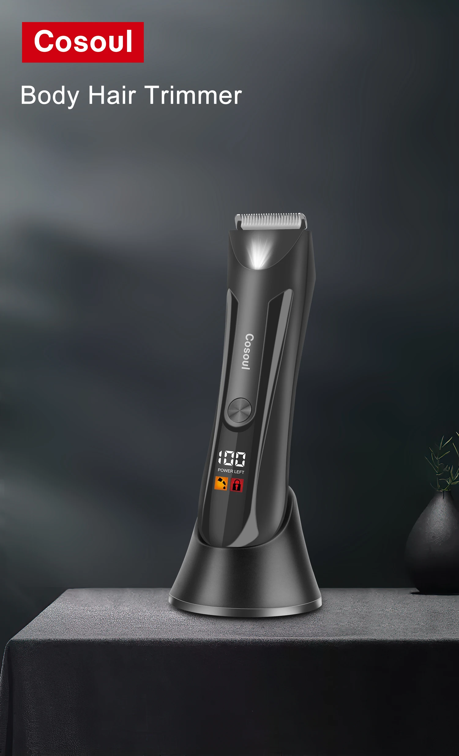 Cosoul Körperhaarschneider für Männer, Hodenhaarschneider, Schamhaarrasierer, Intimbereich-Haarentferner, Bikini-Trimmer, Damen-Intimhaarschneider – Detail 1