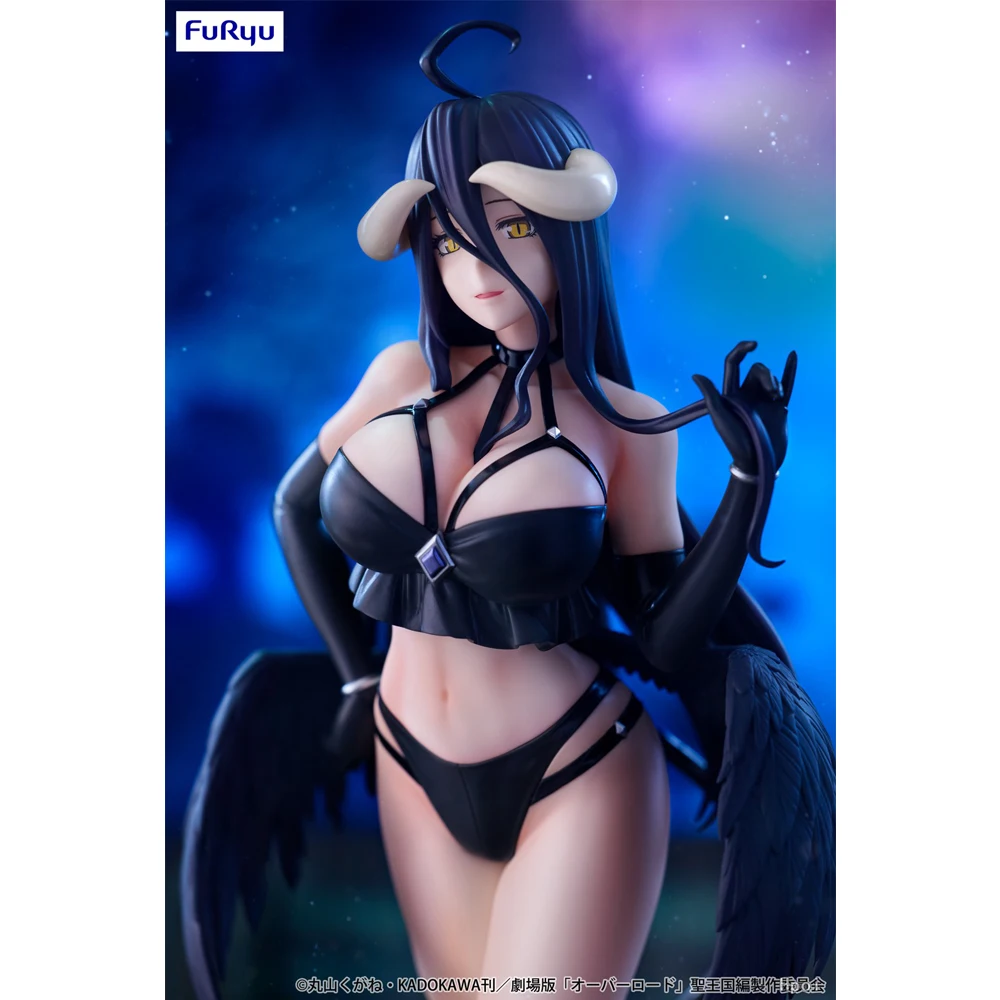 IN Stock Original FuRyu BiCute Dark OVERLORD Albedo Action Figure Anime Model Decoration Genuine Collectible Toys Birthday Gift