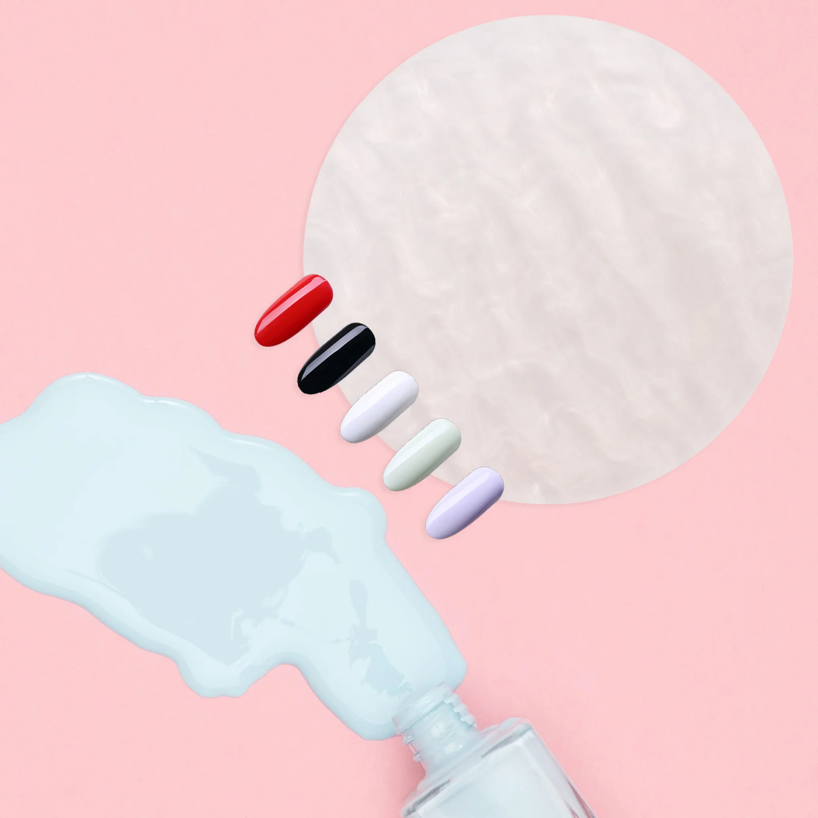 

2Pcs Resin Nail Art Palette for Blending Lipsticks Foundation Pigments and More Nail Art Palette Manicure Palettes