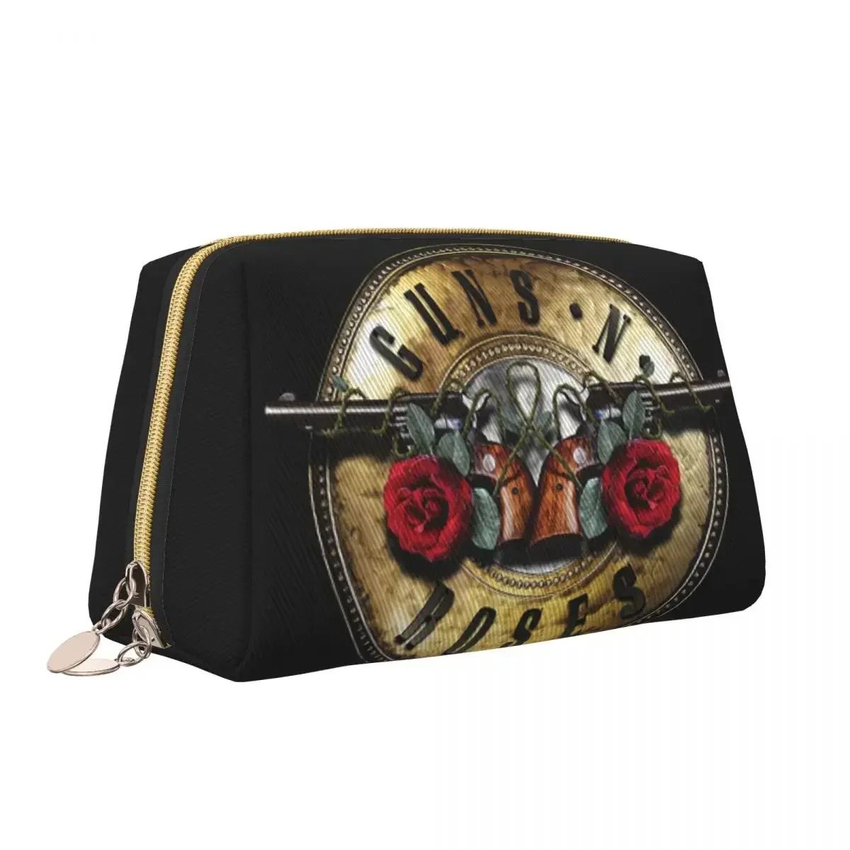 Bolsa de aseo de viaje para mujer, organizador de maquillaje, Kit de almacenamiento de belleza, Heavy Rock Music Band Guns N Rose