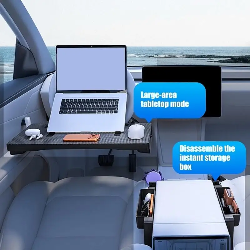 Steering Wheel Meal Desk Table, Foldable ABS Car Desk Board with Hook-On Design for Parked Car Lunch Breaks, Quick Tasks and