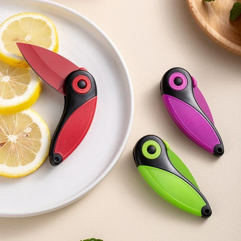 Mini Cute Bird Folding Pocket Knife Kitchen Stainless Steel Vegetable Peeler Portable Keychain Cutter Slicer Paring Knife