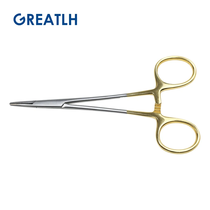 Surgical Instrument Needle Holder Needle Holding Forceps Stainless Steel Golden Handle