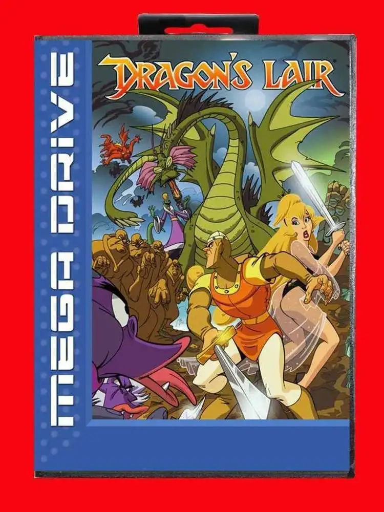 Dragon Lair z pudełkiem EUR na 16-bitowy kartridż do gry Sega MD Megadrive Genesis system — zdjęcie produktu 3