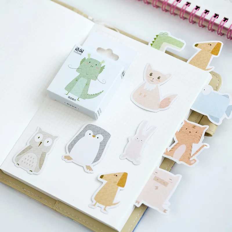 50 Pcs/Set Kawaii Cartoon Animals Mini Sticker Mobile Decorative Stickers Scrapbooking DIY Craft Stickers