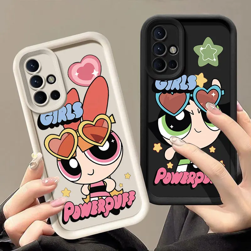 The Cute P-Powerpuff Girls Phone Case For Samsung Galaxy A03 A04 A05 A10 A20 A21 S A04E A06 A11 A30 A50 M12 M22 M54 5G