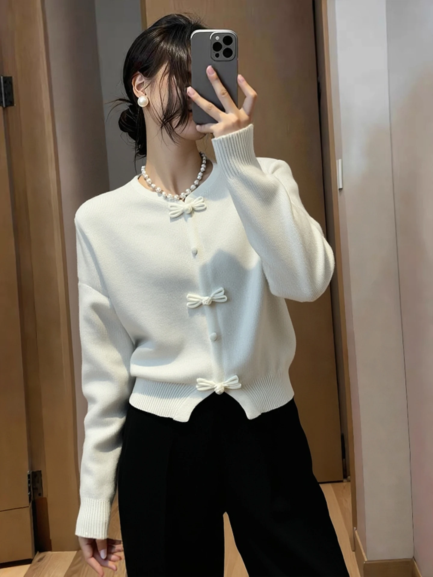 신상 중국 스타일 다용도 루즈 얀다이드 롱 스웨터 카메레 니트웨어 부드러운 울 속옷 젊은 여성용 겨울 2025