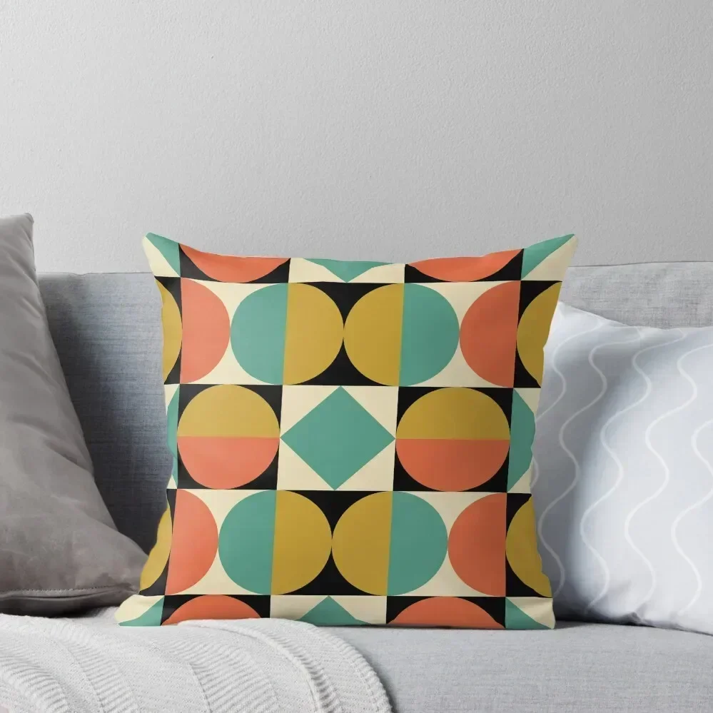 

Colorful Mid Century Modern Geometric Abstract 621 Throw Pillow Cushions Cover Decorative Cushion Cover pillow