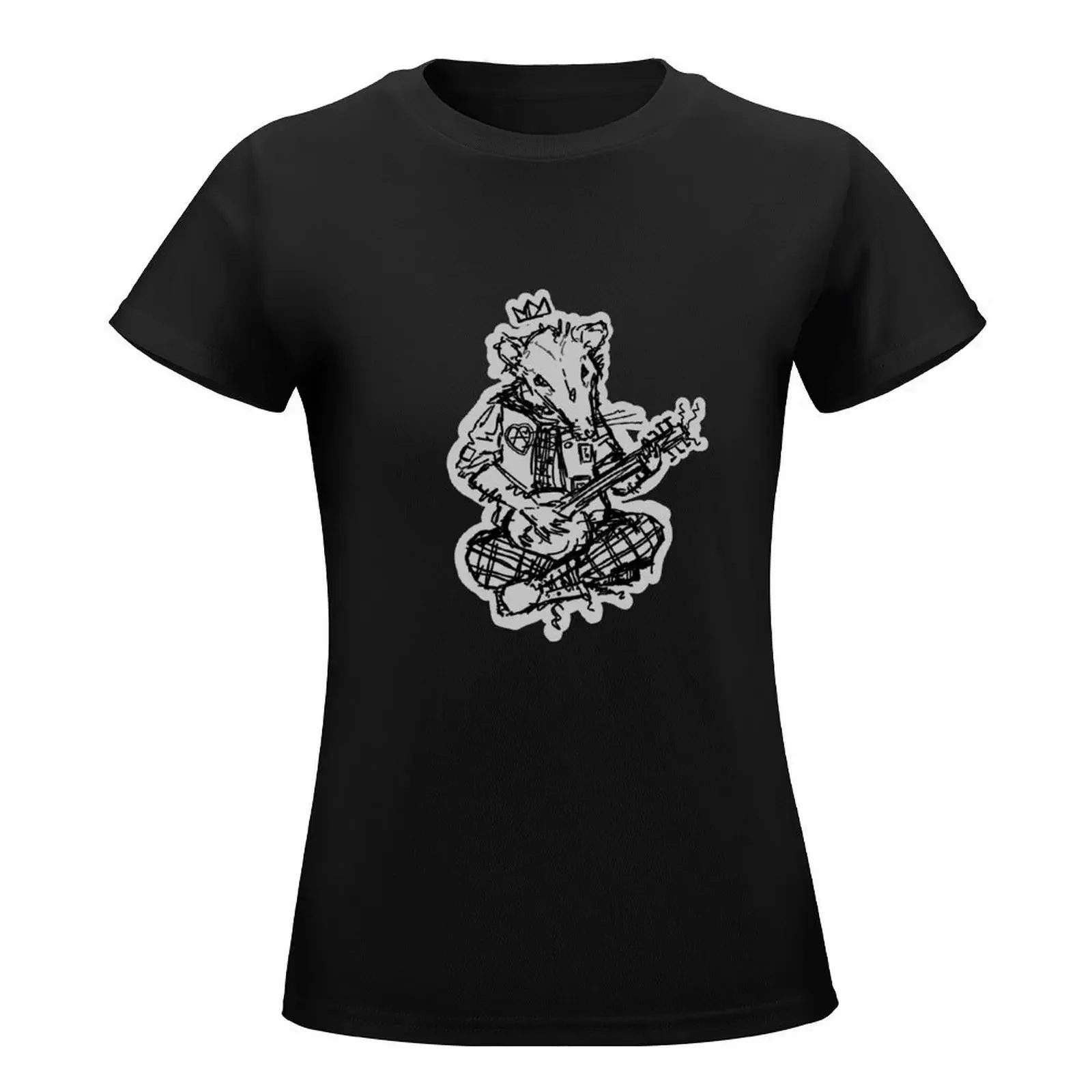 Folk Punk Possum T-Shirt customs cute tops summer tops funny tops for Women