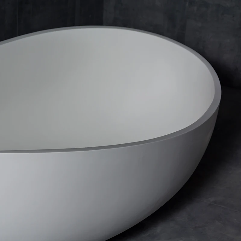 for Hotel Marble Stone Acrylic Solid Surface Bathtub, Artificial Stone Bathtub