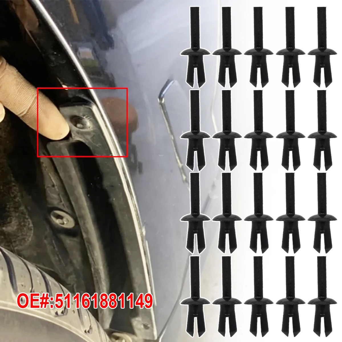 20/40PCS Auto Fender Wheel Arch Liner Rivet Expanding Clips Retainer For BMW 1er 2er 3er 4er 5er 6er 7er 8er X1 X5 X6 Z1 Z4