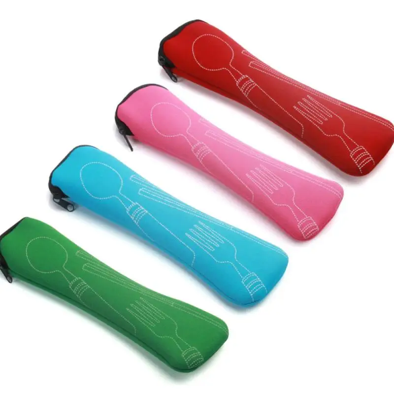 1PC Tragbare Besteck Tasche Besteck Tasche Besteck Tasche Reise Verpackung Lagerung Box Besteck Picknick Gabel Löffel Tasche – Detail 9