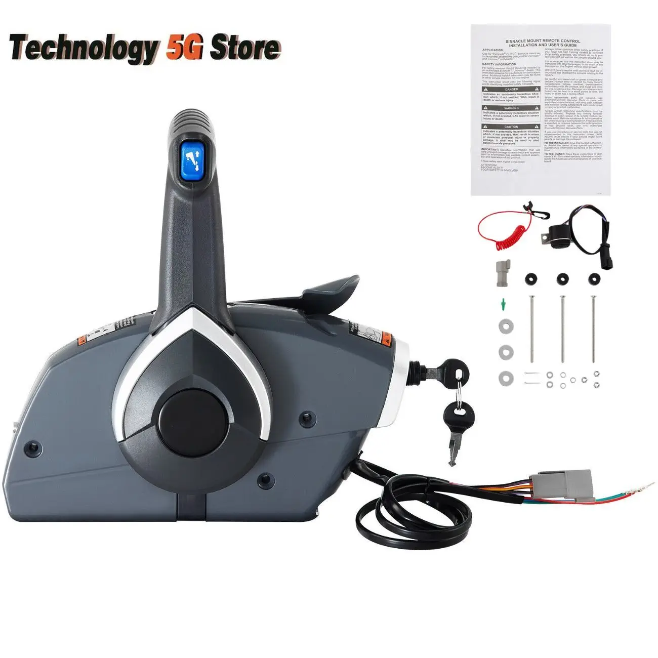 สำหรับ OMC BRP Johnson Evinrude กล่องควบคุมระยะไกลแบบติดตั้งบนพื้นผิวด้านข้าง 5006180 พร้อมสวิตช์ตัดแต่ง