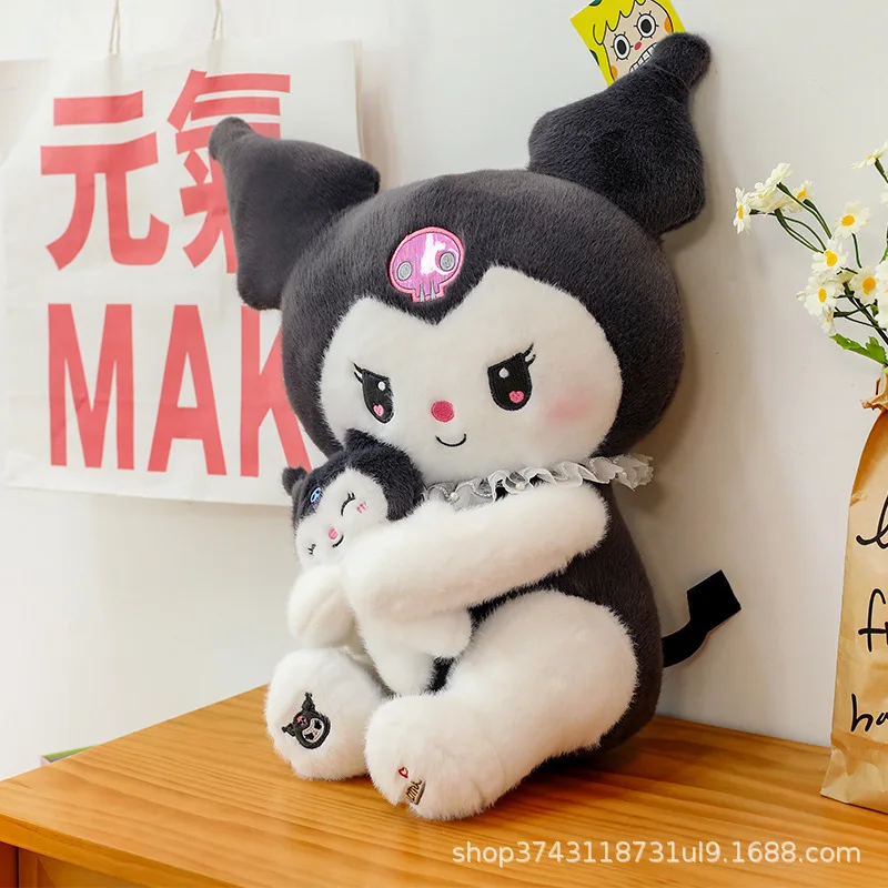 سانريو Kawaii كورومي بلدي ميلودي ألعاب من نسيج مخملي مجموعة لطيف الأم الطفل المعانقة وسادة محشوة دمية للأطفال عيد الميلاد هدية عيد الميلاد الفتيات