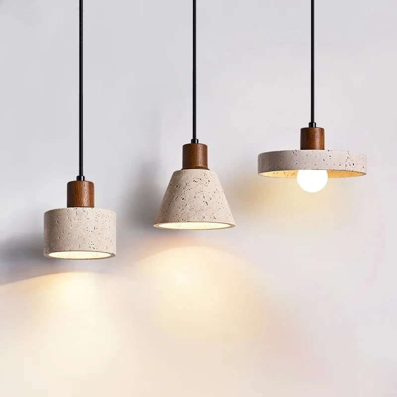 

2025 IWHD желтый травертин светодиодные подвесные светильники для столовой, гостиной, деревянная проволока, регулируемый домашний декор, подвесной светильник Lamparas Colg