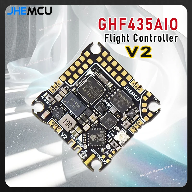 

JHEMCU GHF435AIO V2 20A Flight Controller 2-4S with OSD Baro Blackbox Built-in ELRS 2.4G Receiver for RC FPV Freestyle Drone