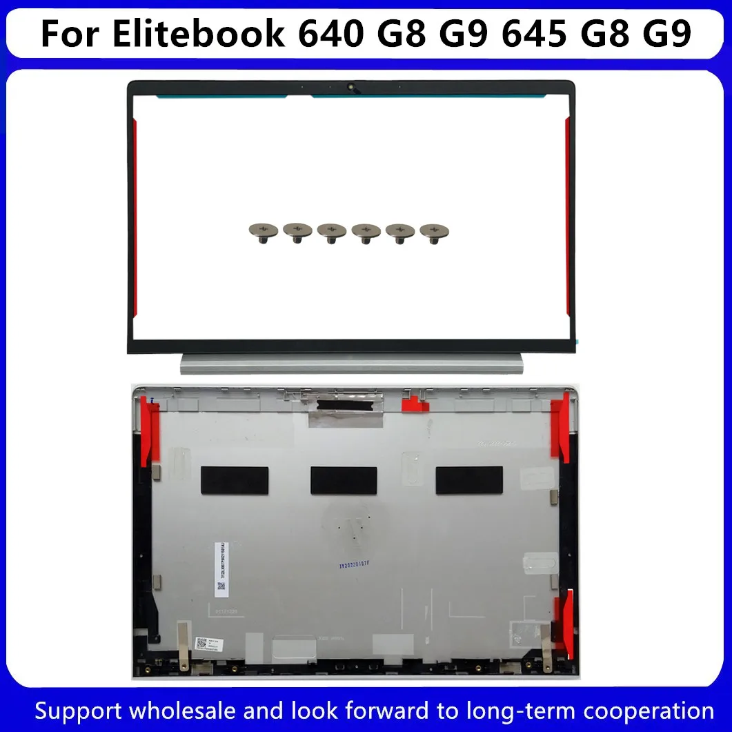 

New For HP Probook 640 G8 LCD Back Cover Upper Case Palmrest Cover 4BX8QTATPP0 Silver / LCD Front Bezel Cover B Shell
