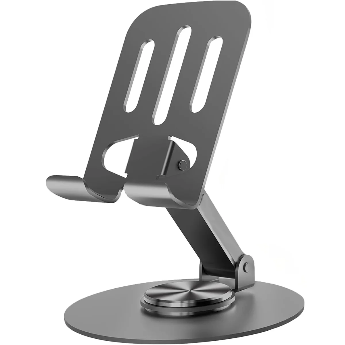 

Ultimate Universal Metal Phone Stand 360 Multi Angle Adjustable Non Slip Grip For All Smartphones Home Office Gaming Streaming
