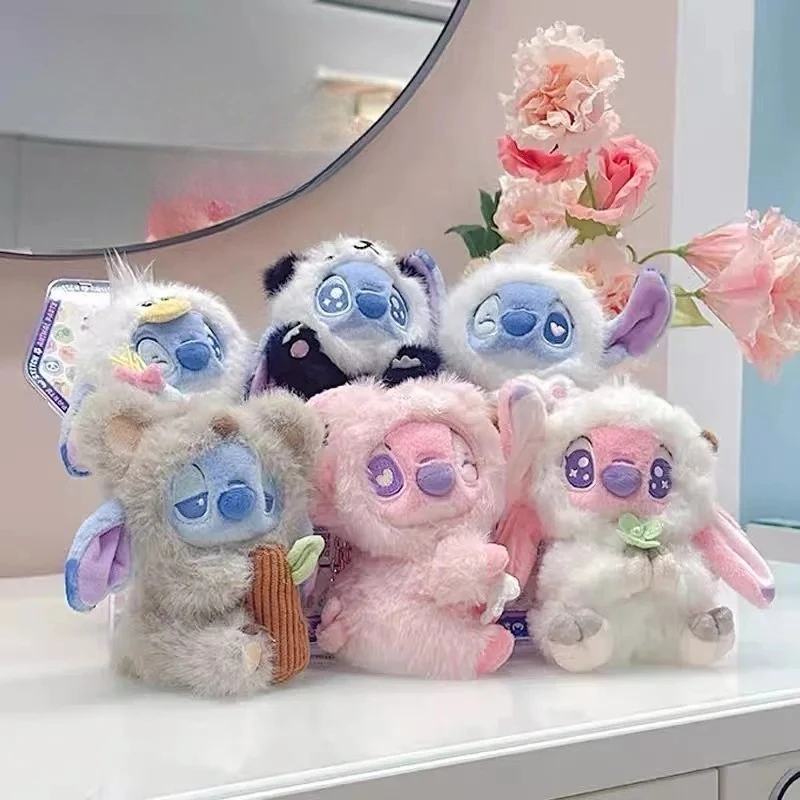 

Stitch Animal Party Stitch брелок кулон слепая коробка Kawaii аниме кукла мягкая мультяшная фигурка милые фигурки сумка-сюрприз игрушка