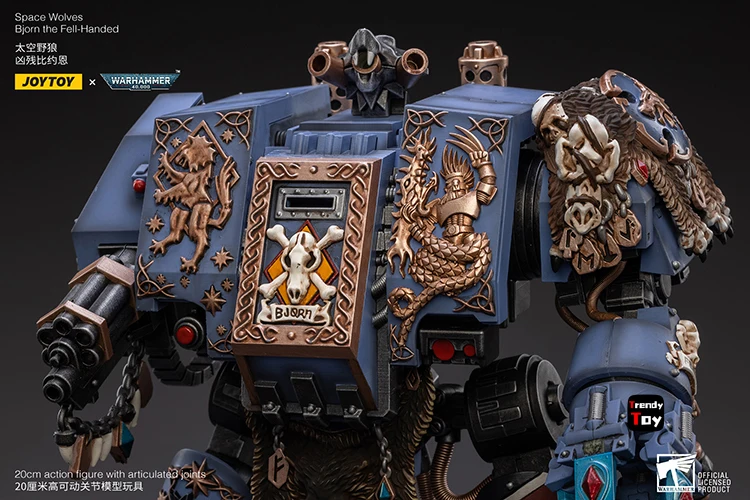 

【24-Hour Shipping】JOYTOY Warhammer 40K Space Wolves Bjorn The Fell-Handed 1/18 Action Figure Toys